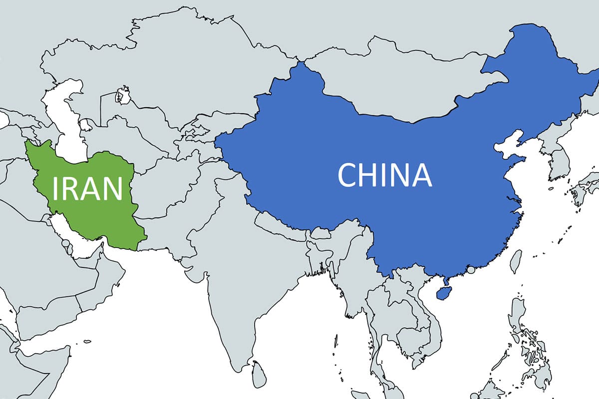 فاصله پرواز ایران تا چین